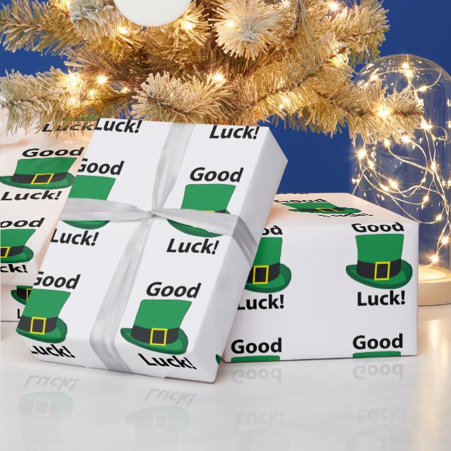Leprechaun Hat Viel Glück St Patricks Day Geschenkpapier (Feiertage)