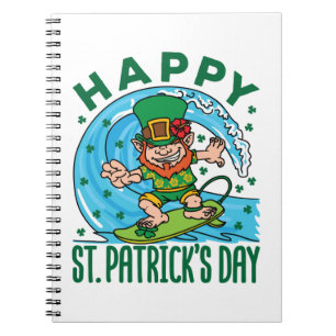 Leprechaun Hawaiian St Patricks Day Notizblock