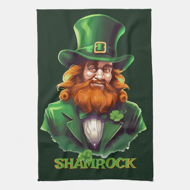 Leprechaun Hideaway Geschirrtuch (Vertikal)