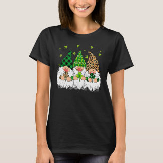 Leprechaun Irish Gnomes Leopard Kariert St Patrick T-Shirt