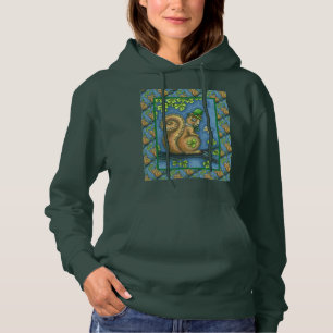 LEPRECHAUN IRISH SQUIRREL, ST. PATRICK'S DAY Lucky Hoodie