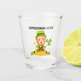 Leprechaun Juice Funny Leprechaun und Kleeblatt Schnapsglas