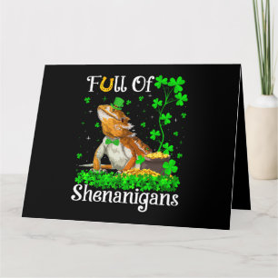 Leprechaun Kleeblatt Bartagame St. Patrick Karte