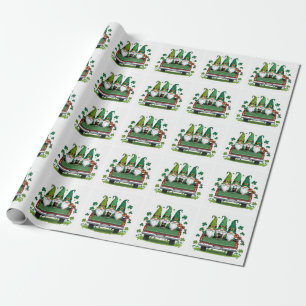 Leprechaun Kleeblatt irish music Geschenkpapier