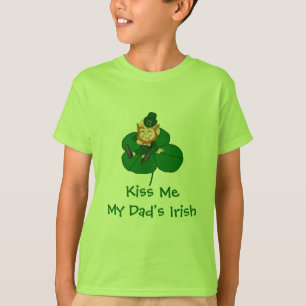 Leprechaun Kleeblatt - Küss Me Irisch meines Vater T-Shirt