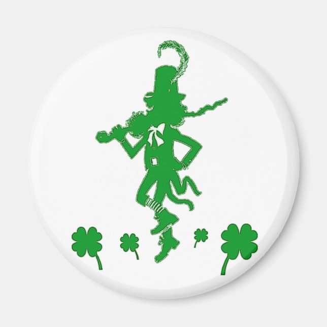 Leprechaun Kleeblatt Magnet St. Patrick's Day (Vorne)