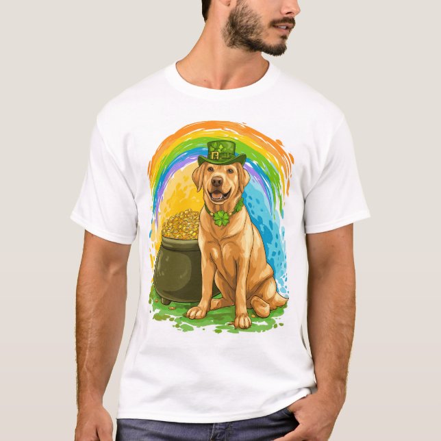 Leprechaun Lab � St. Patrick�s Day Dog T-Shirt (Vorderseite)
