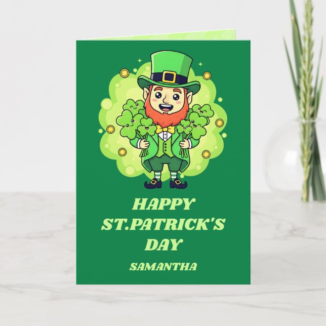 Leprechaun Love St. Patrick’s Day Card Karte (Vorderseite)