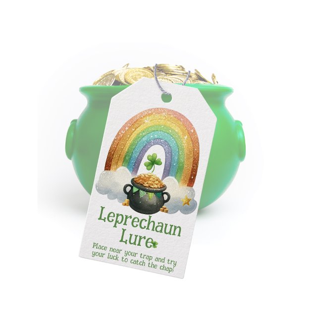 Leprechaun Lure, St Patricks Day Trap Bait Geschenkanhänger (Leprechaun Lure Gift Tag for St Patricks Day Leprechaun Traps Pot of Gold lucky )