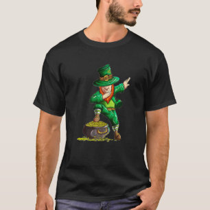 Leprechaun macht Dab Dabbing Gold Pot St Patricks T-Shirt
