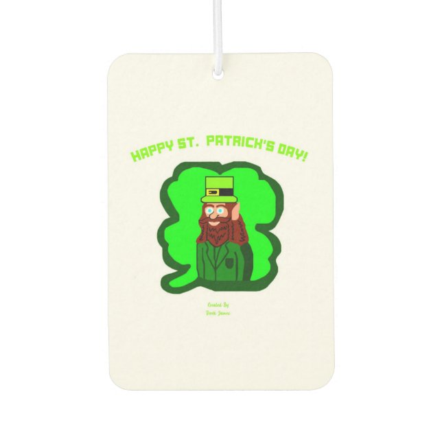 Leprechaun Magic Portrait Rectangle Air Freshener Autolufterfrischer (Vorderseite)