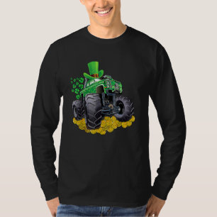 Leprechaun Monster Truck Kleeblatt St Patrick Day T-Shirt