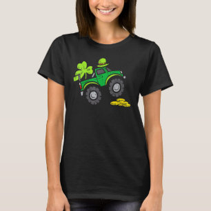 Leprechaun Monster Truck Kleeblatt St Patrick Day  T-Shirt