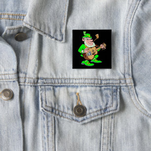 Leprechaun Musician Button