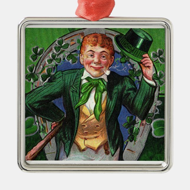 Leprechaun Ornament Aus Metall (Vorne)