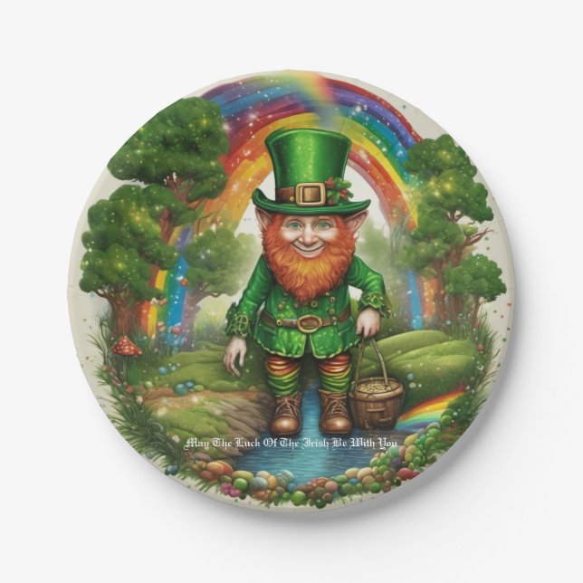 Leprechaun Pappteller (Vorderseite)