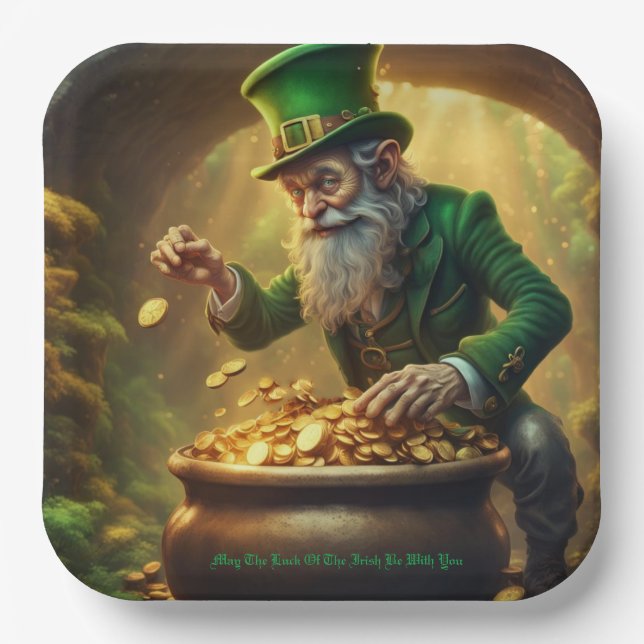 Leprechaun Pappteller (Vorderseite)