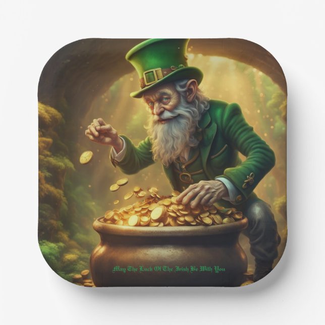 Leprechaun Pappteller (Vorderseite)