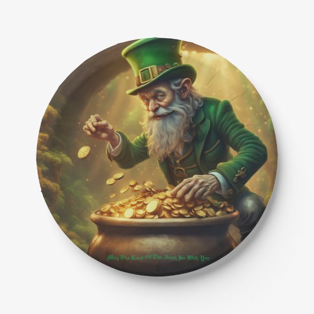 Leprechaun Pappteller (Vorderseite)