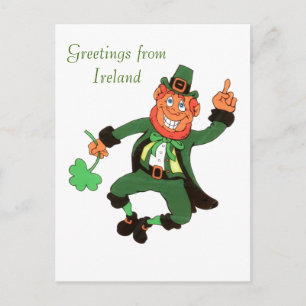 Leprechaun Postcard Postkarte
