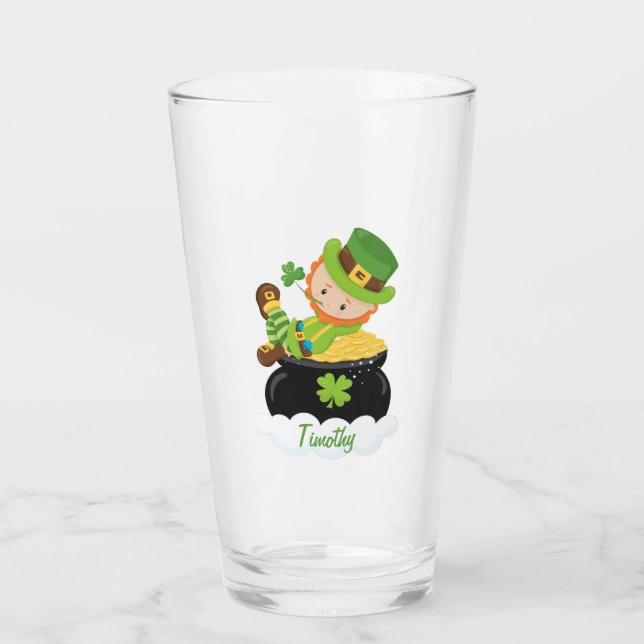 Leprechaun Pot of Gold Glas (Vorderseite)