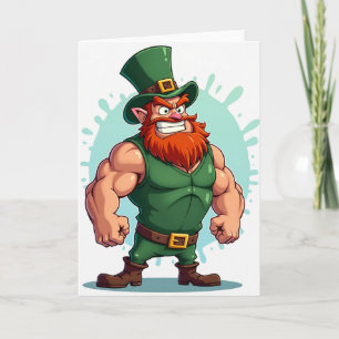 Leprechaun Power St. Patricks Karte