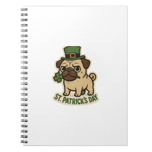 Leprechaun Pug St.Patrick's Tag Notizblock