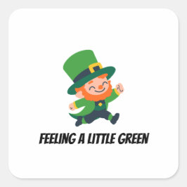 Leprechaun Quadratischer Aufkleber