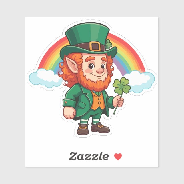 Leprechaun Rainbow Aufkleber (Blatt)