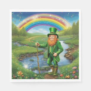 Leprechaun Rainbow Serviette