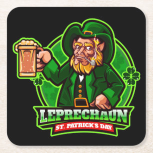 Leprechaun Rechteckiger Pappuntersetzer