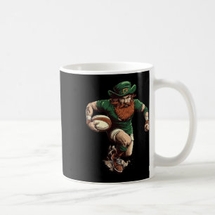 Leprechaun Rugby Lustiger Rugby-Spieler St. Patric Kaffeetasse