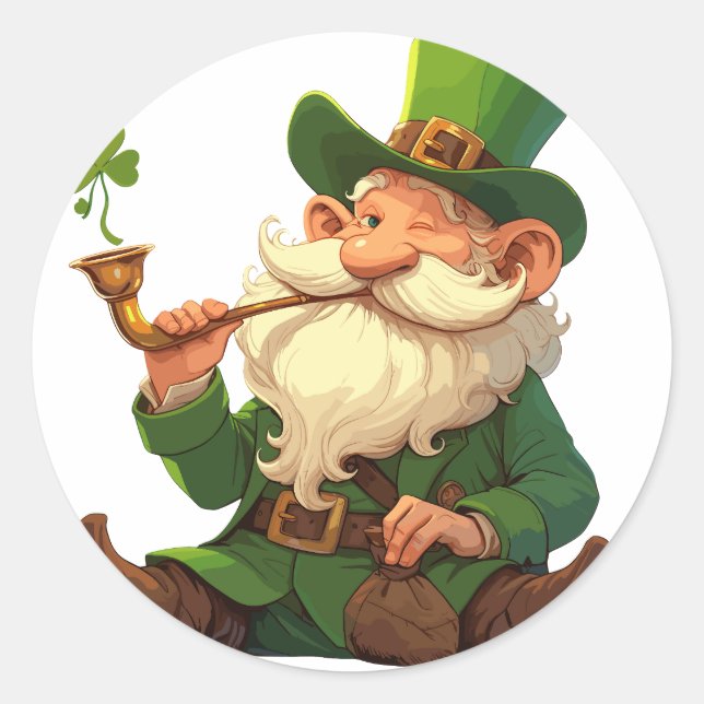 Leprechaun Schön Klebermagie Runder Aufkleber (Vorderseite)
