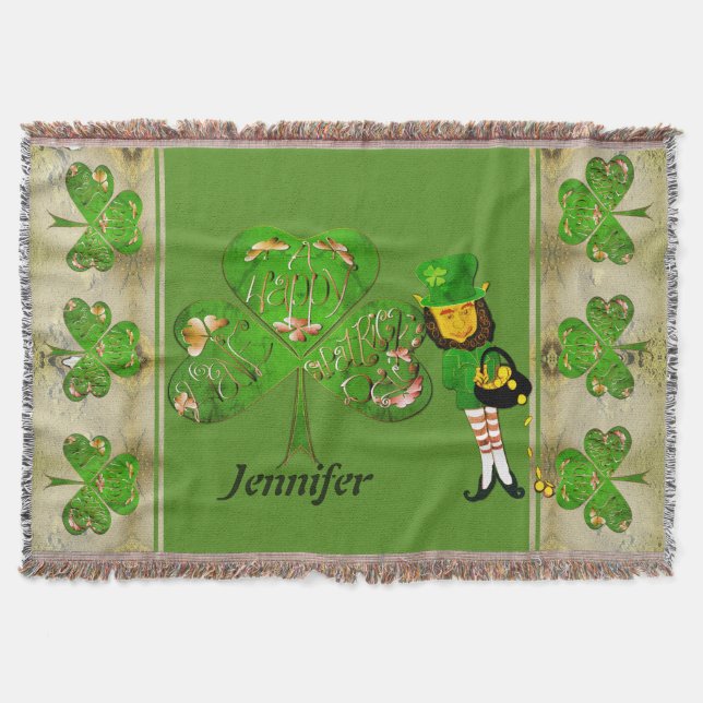 Leprechaun Shamrocks lancer la couverture (Devant)