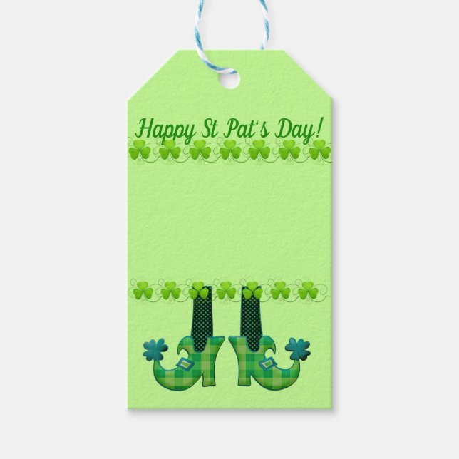 Leprechaun Shoes St Patrick's Day Geschenkanhänger (Vorderseite)