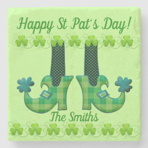 Leprechaun Shoes St Patrick's Day Steinuntersetzer