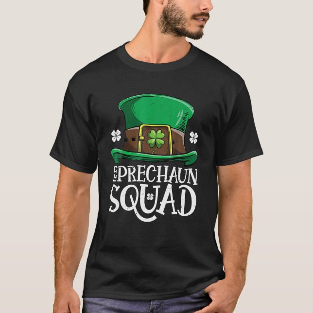 Leprechaun Squad Team Matching St. Patrick's Day T-Shirt (Vorderseite)