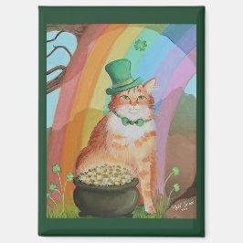 Leprechaun St. Patrick’s Day Tabby Cat Magnet
