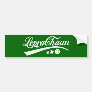 Leprechaun St Patricks Day Irish Kleeblatt Autoaufkleber