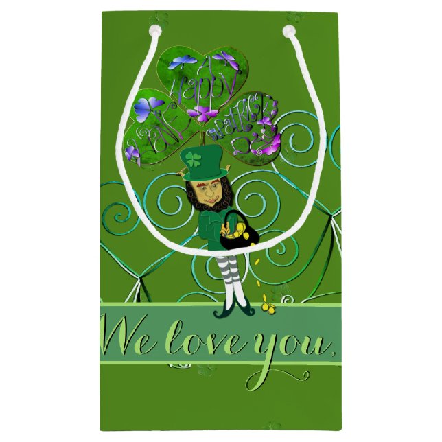 Leprechaun St. Patrick's Day Kleine Geschenktüte (Rückseite)