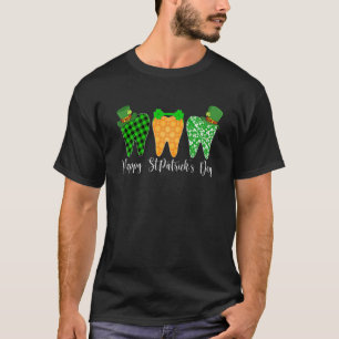 Leprechaun Tooth Kleeblatt St Patrick Day Dentist  T-Shirt
