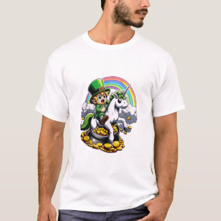 Leprechaun Unicorn Niedlich T-Shirt