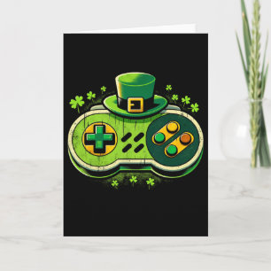 Leprechaun-Videospielcontroller St. Paddys-Spieler Karte