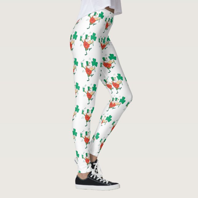 Leprechaun with Beer St. Patricks Leggings (Rechts)