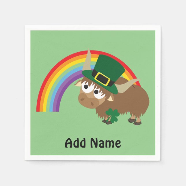 Leprechaun Yak Serviette (Vorderseite)