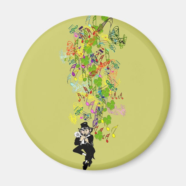 LeprechaunBlackPants Magnet (Vorne)