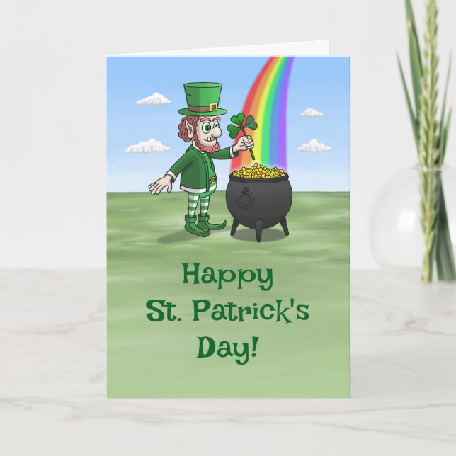 Leprechauns Happy St. Patrick's Day  Karte (Vorderseite)