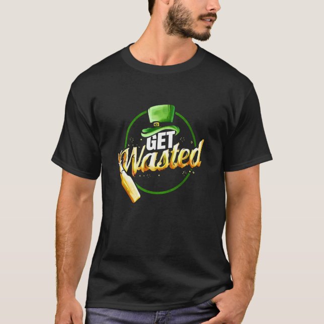 Leprechauns Hat Get Wasted With Beer On St Patrick T-Shirt (Vorderseite)