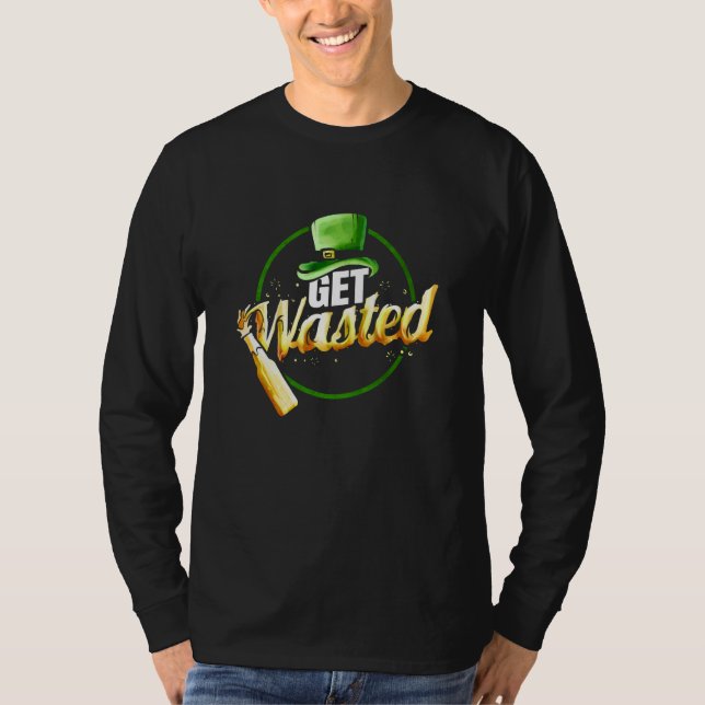 Leprechauns Hat Get Wasted With Beer On St Patrick T-Shirt (Vorderseite)