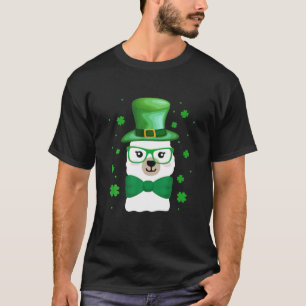 Leprechauns Irish Llama Green Kleeblatt Clover St. T-Shirt